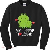 My Poppop Loves Me For Grandson Kids Sweatshirt thumb 0