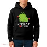 My Poppop Loves Me For Grandson Kids Hoodie thumb 4