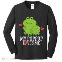 My Poppop Loves Me For Grandson Kids Long Sleeve Shirt thumb 0