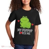 My Poppop Loves Me For Grandson Kids T-Shirt thumb 2