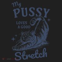 My Pussy Love A Good Stretch Funny Raunchy Cat Meme Beanie thumb 2