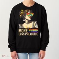 More Pride Less Prejudice Lgbtq Rainbow Women's Sweatshirt thumb 0