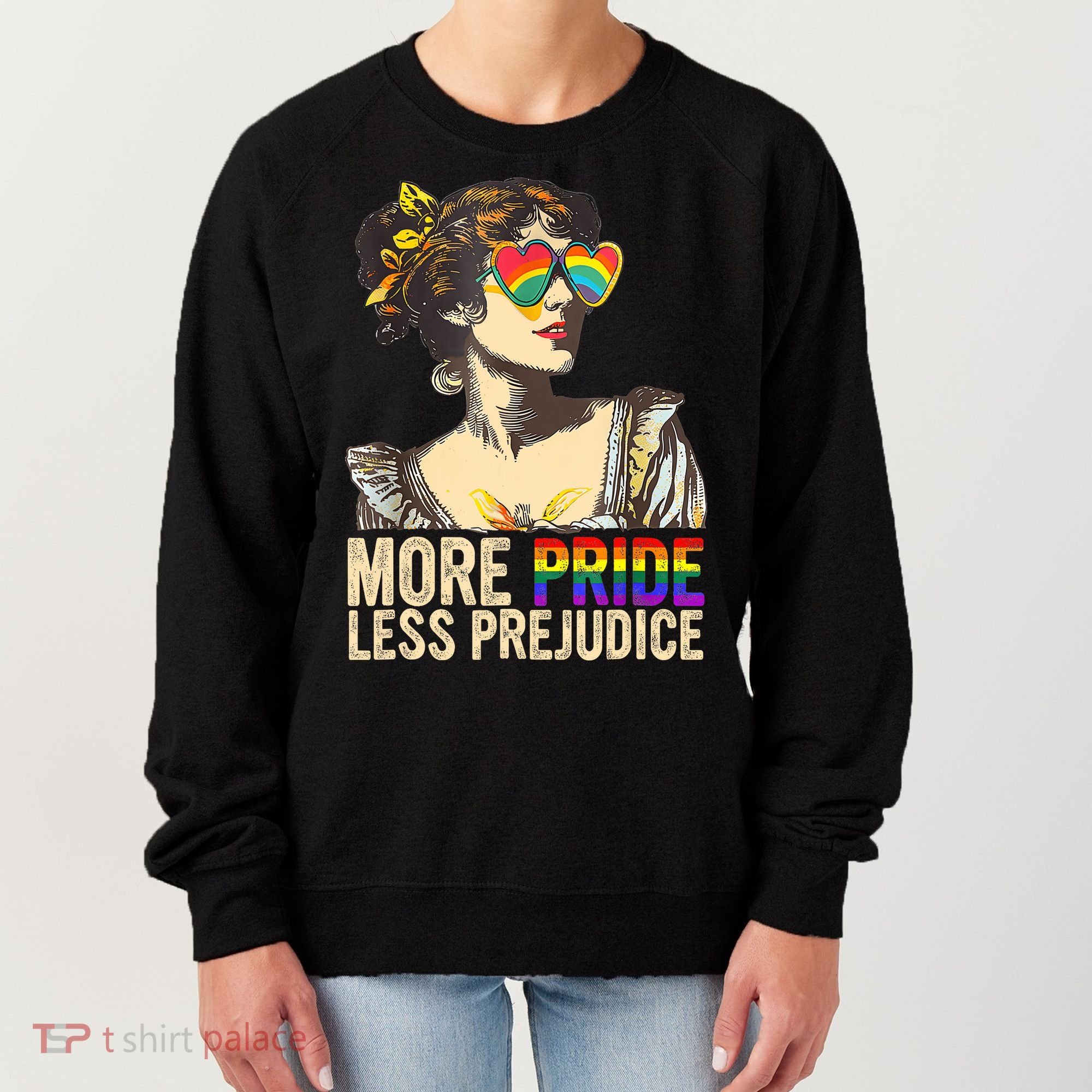 More Pride Less Prejudice Lgbtq Rainbow Women's Sweatshirt