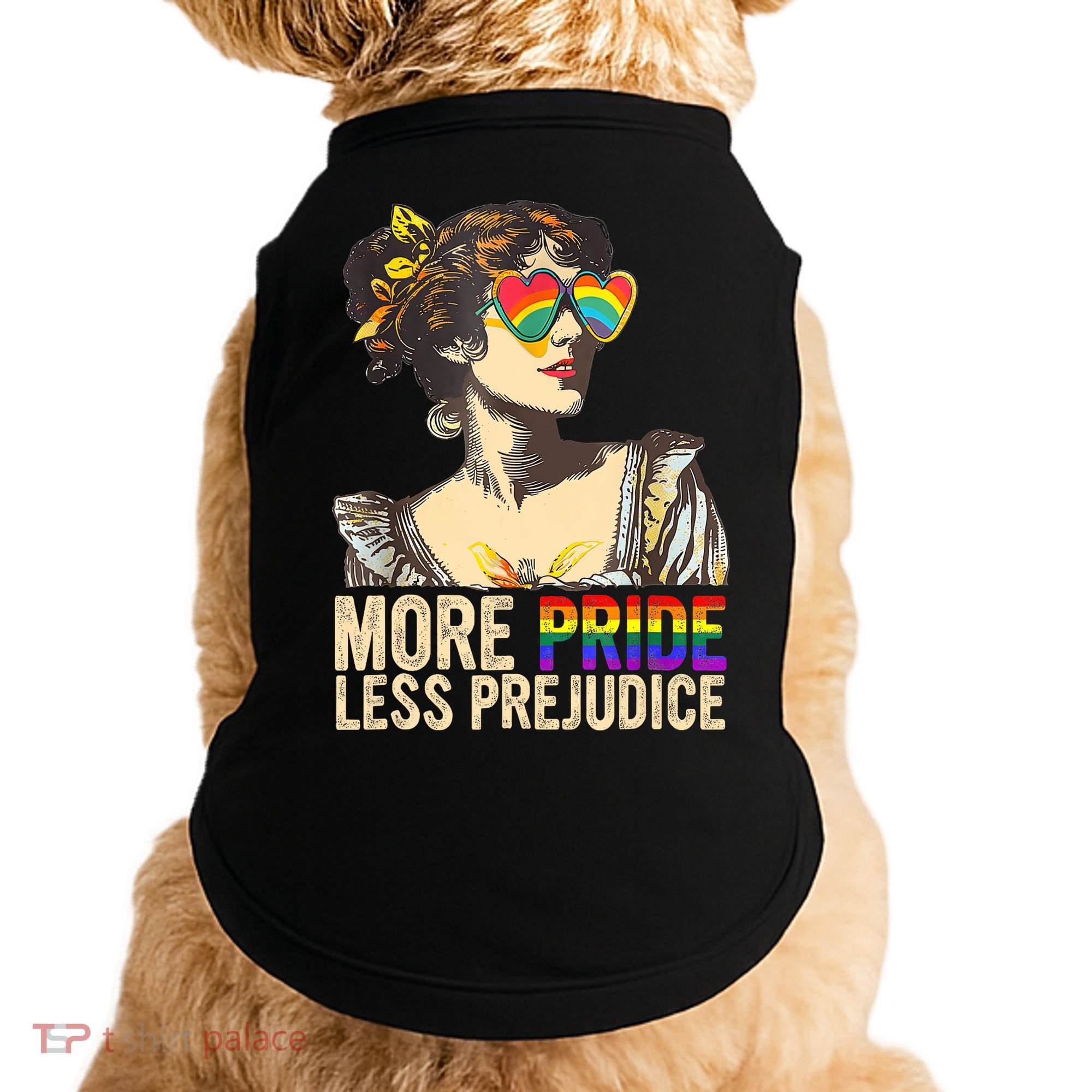 More Pride Less Prejudice Lgbtq Rainbow Doggie Tank