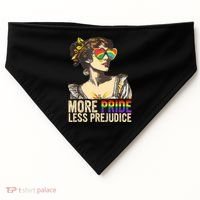 More Pride Less Prejudice Lgbtq Rainbow USA-Made Doggie Bandana thumb 0