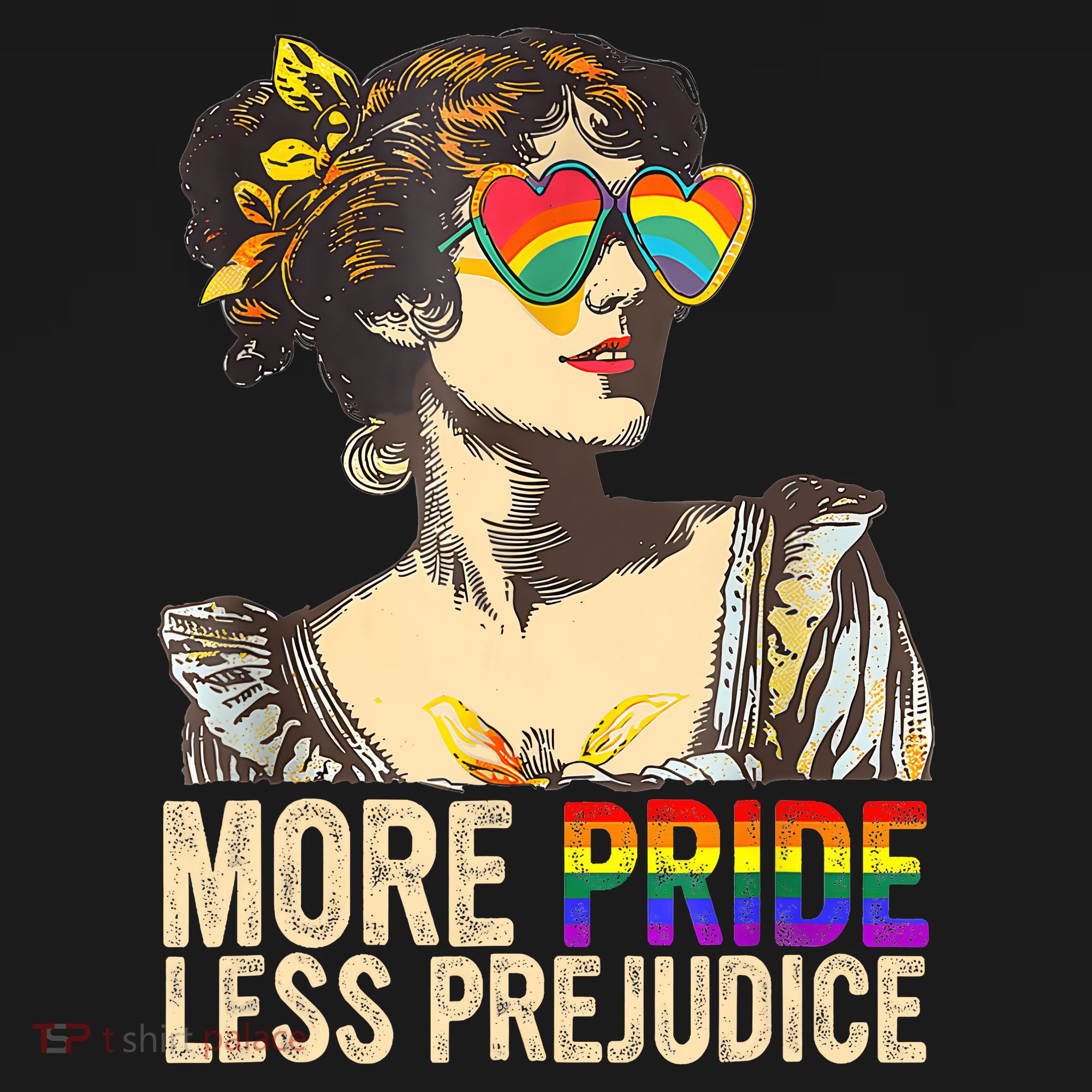 More Pride Less Prejudice Lgbtq Rainbow USA-Made Doggie Bandana