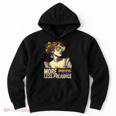 More Pride Less Prejudice Lgbtq Rainbow Hoodie