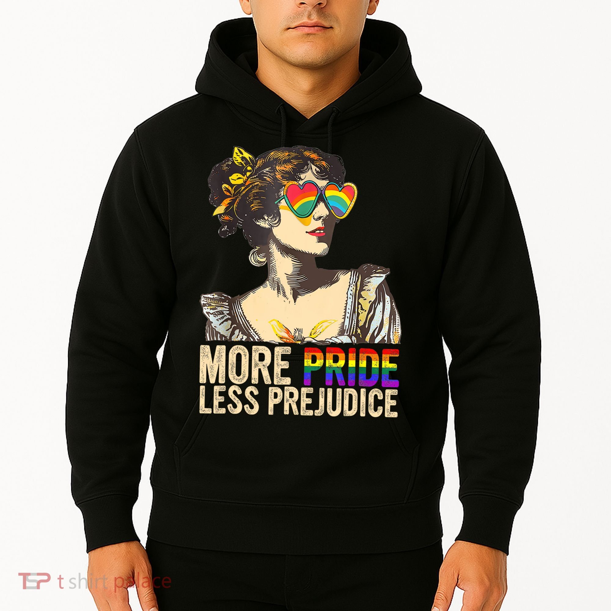 More Pride Less Prejudice Lgbtq Rainbow Hoodie