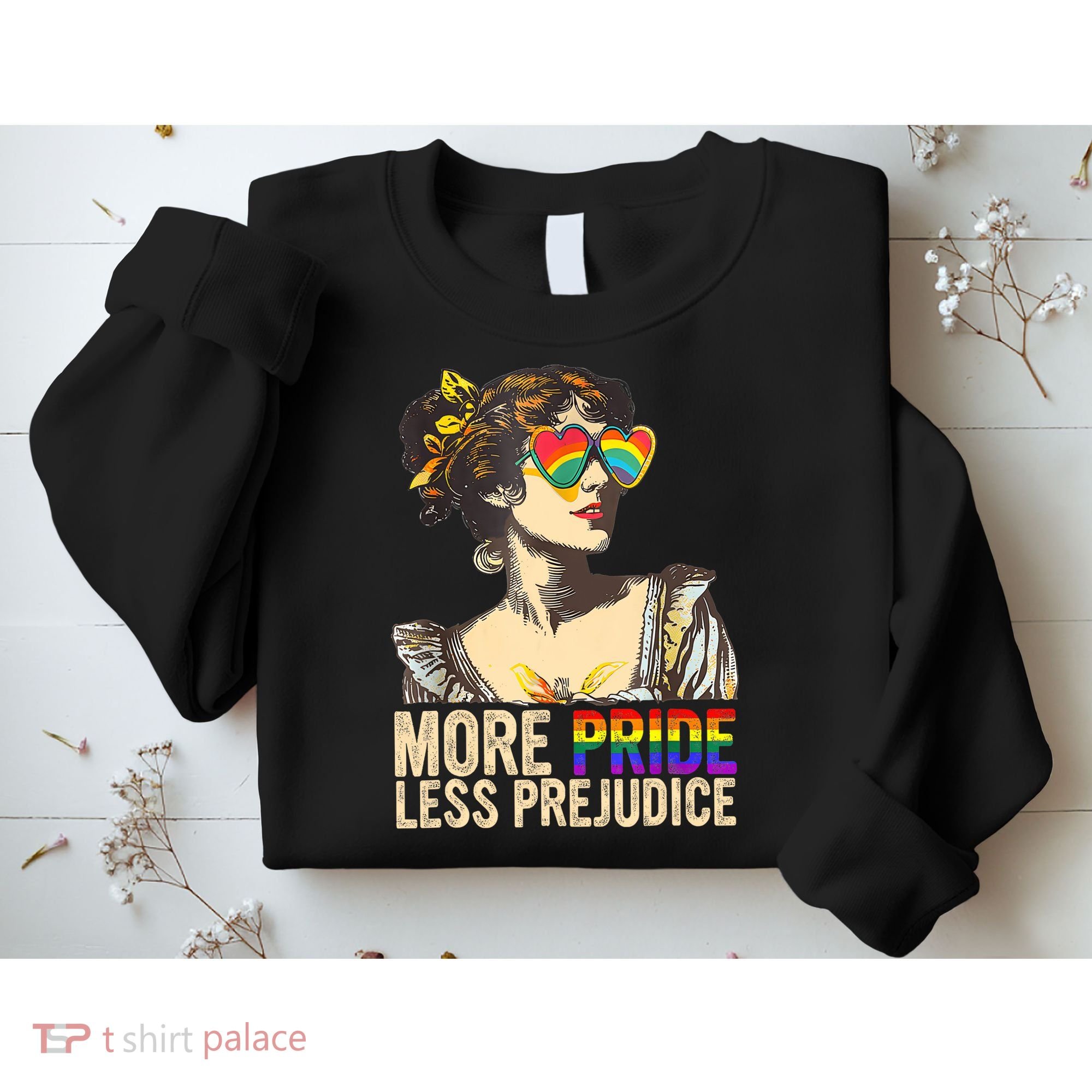 More Pride Less Prejudice Lgbtq Rainbow Sweatshirt