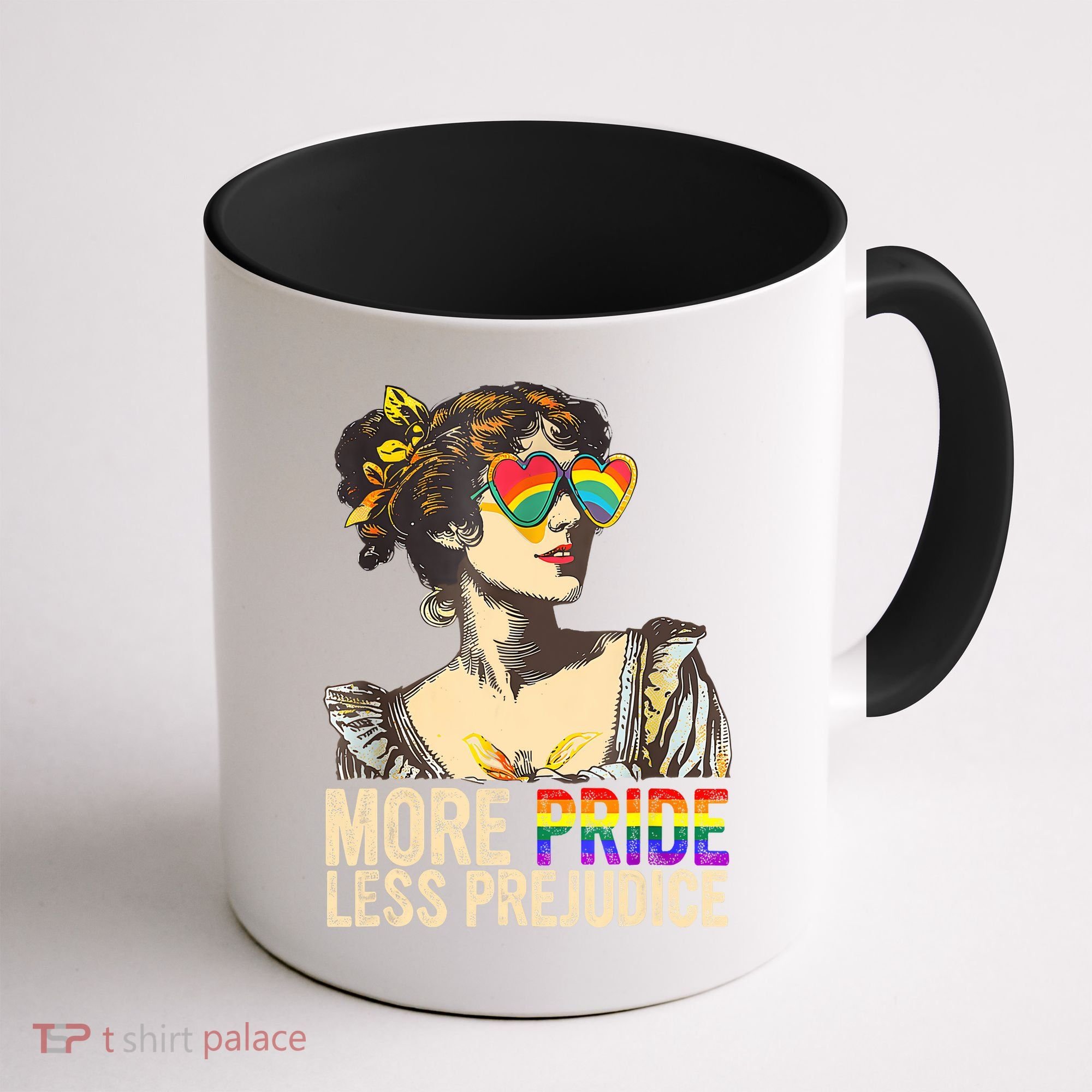 More Pride Less Prejudice Lgbtq Rainbow Coffee Mug