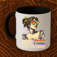 More Pride Less Prejudice Lgbtq Rainbow Coffee Mug thumb 2