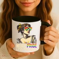 More Pride Less Prejudice Lgbtq Rainbow Coffee Mug thumb 3