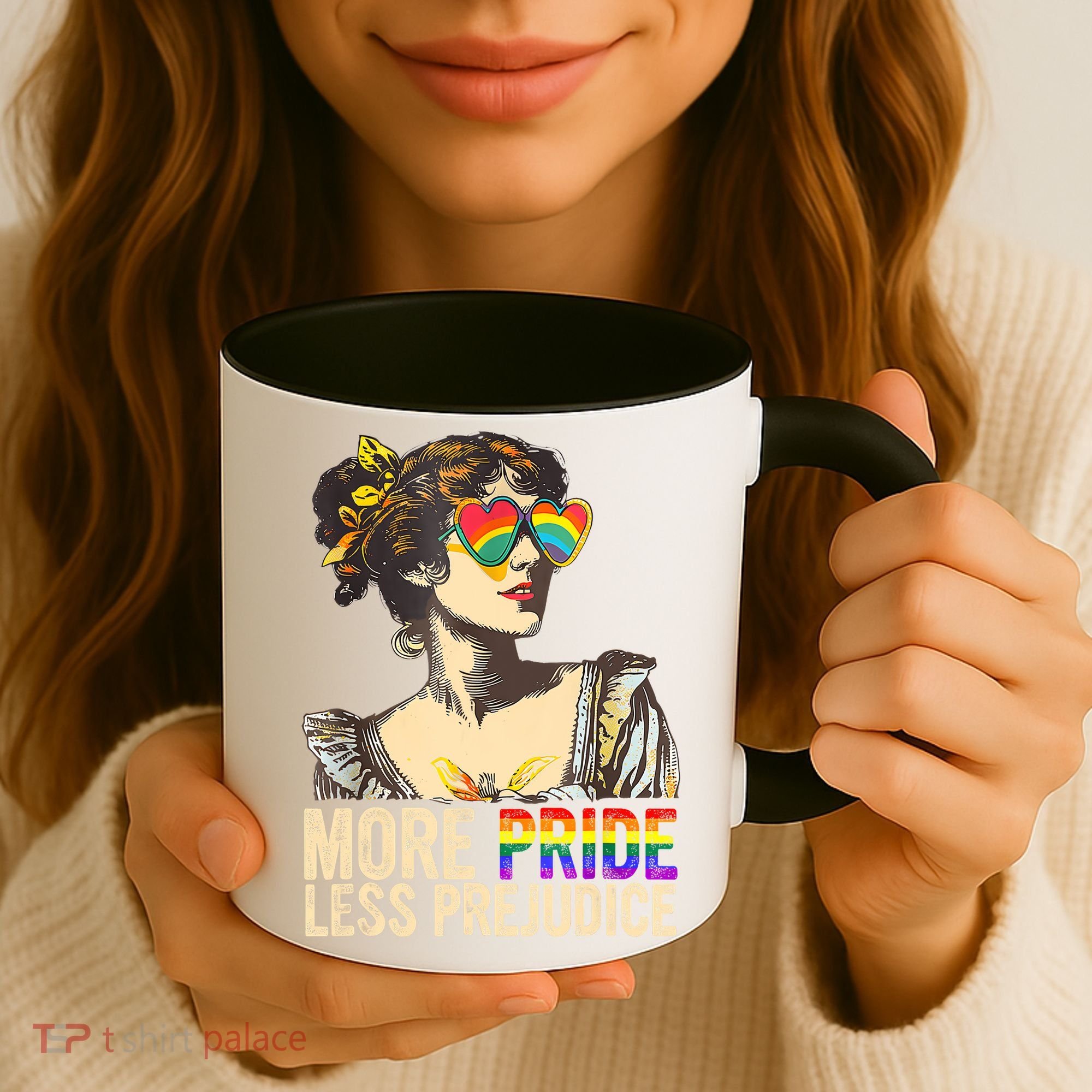 More Pride Less Prejudice Lgbtq Rainbow Coffee Mug