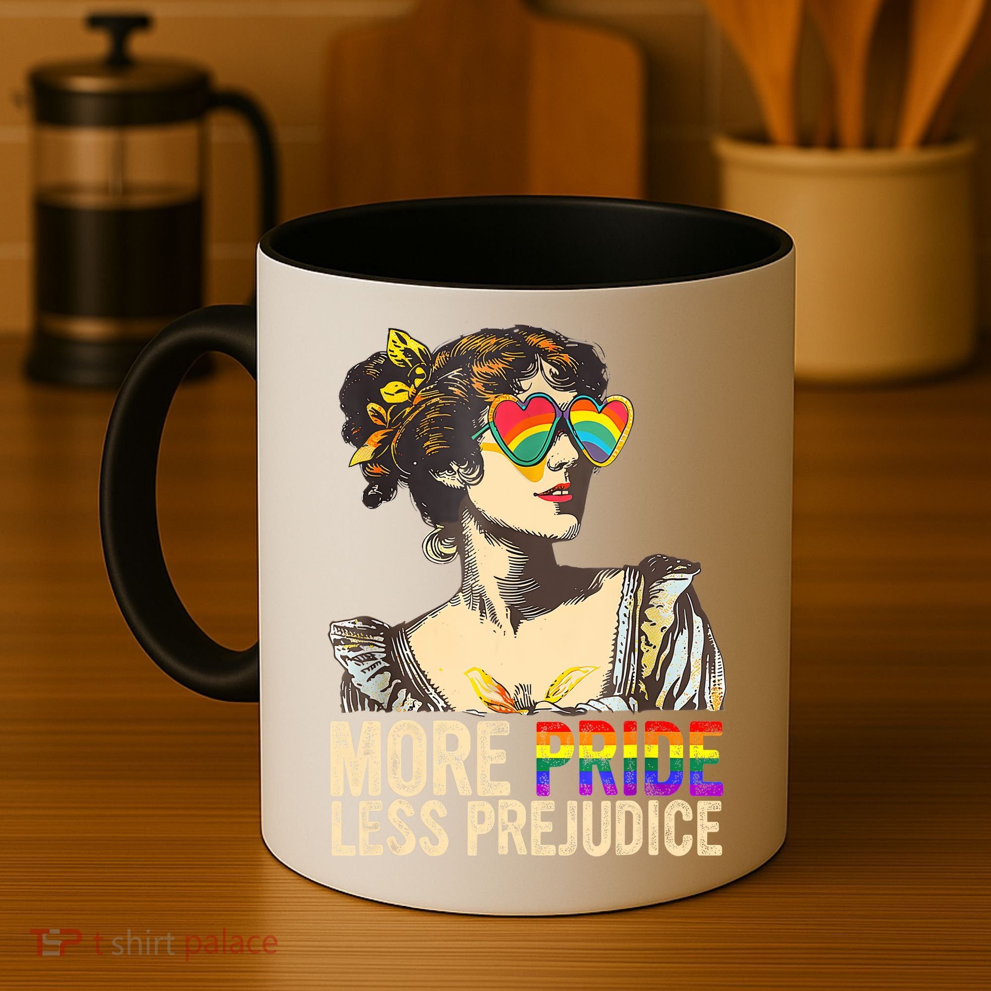 More Pride Less Prejudice Lgbtq Rainbow Coffee Mug