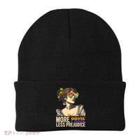 More Pride Less Prejudice Lgbtq Rainbow Beanie thumb 0