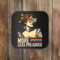 More Pride Less Prejudice Lgbtq Rainbow Coaster thumb 0
