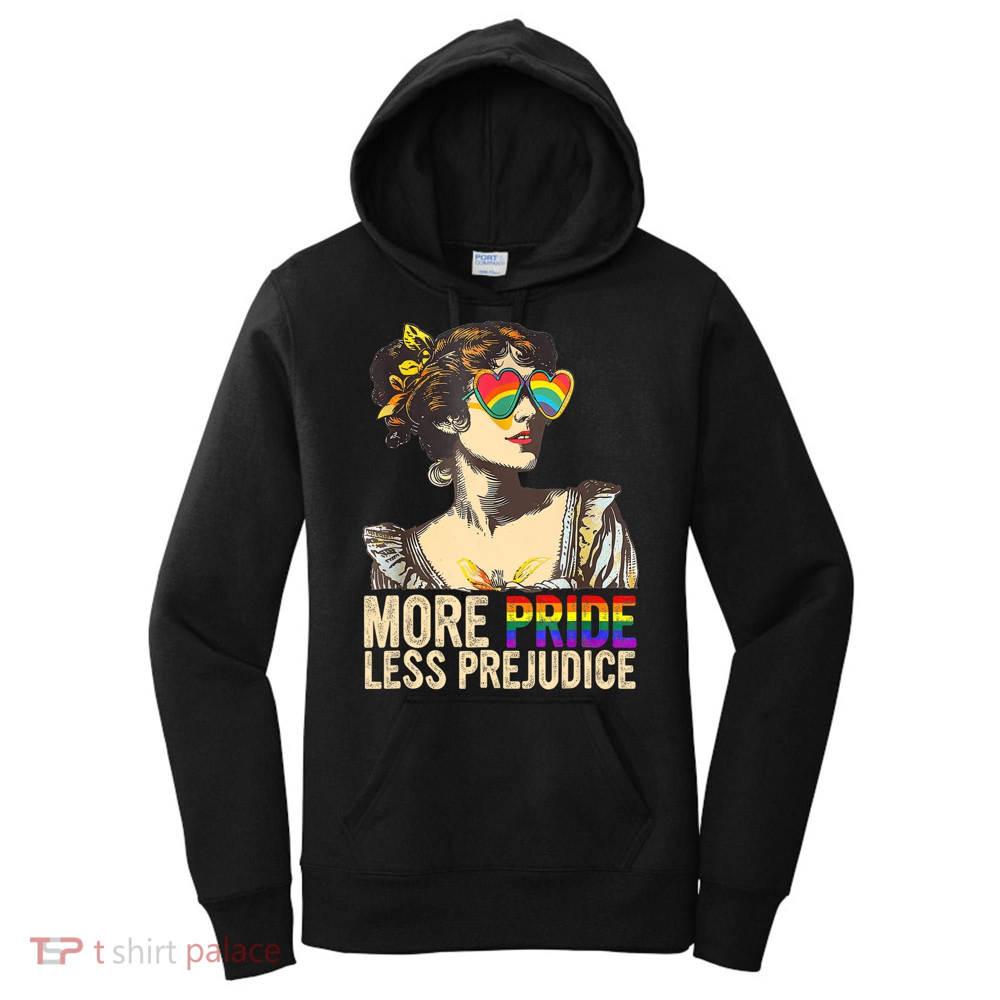 More Pride Less Prejudice Lgbtq Rainbow Women's Hoodie