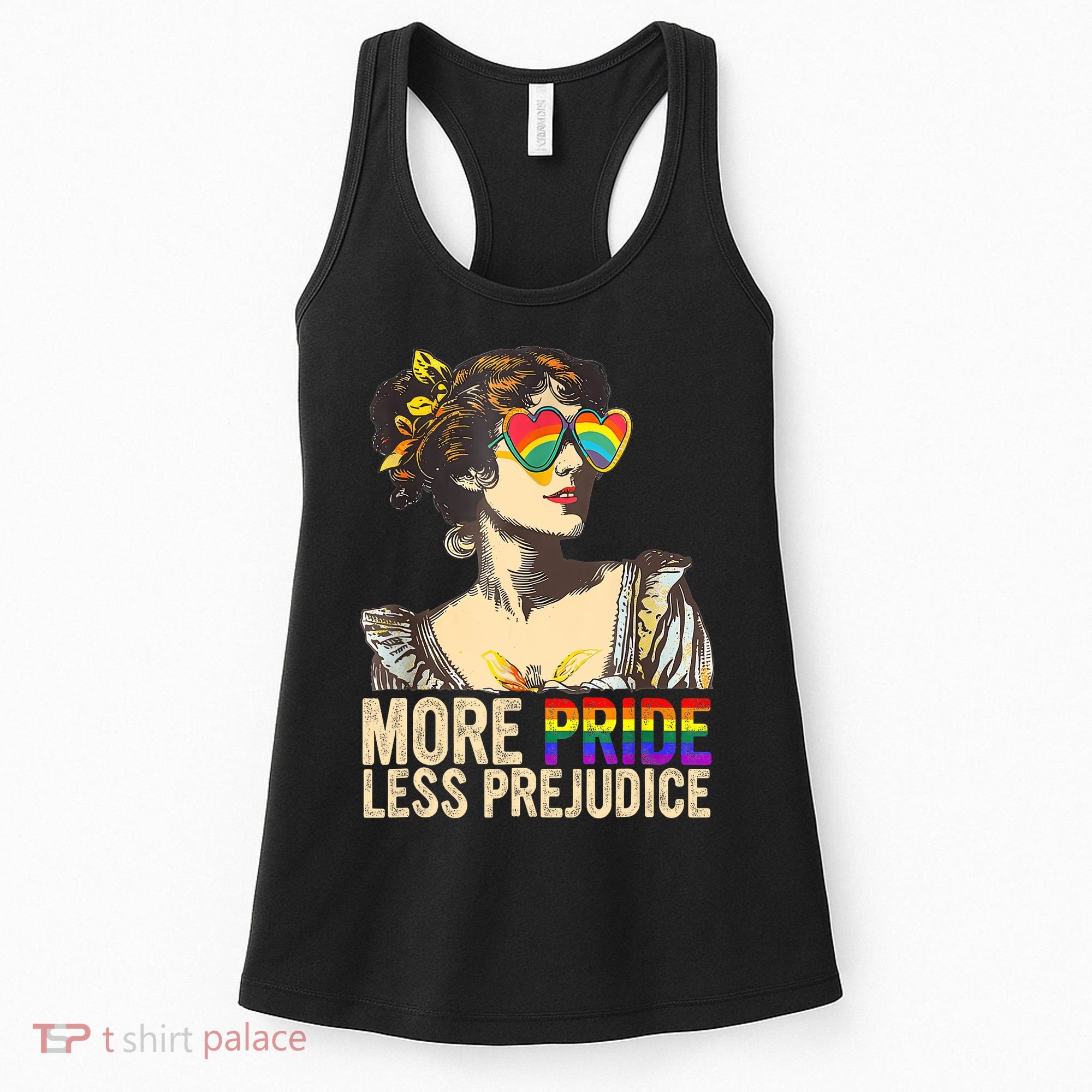 More Pride Less Prejudice Lgbtq Rainbow Women's Tank Top