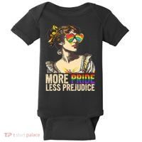 More Pride Less Prejudice Lgbtq Rainbow Baby Bodysuit thumb 0