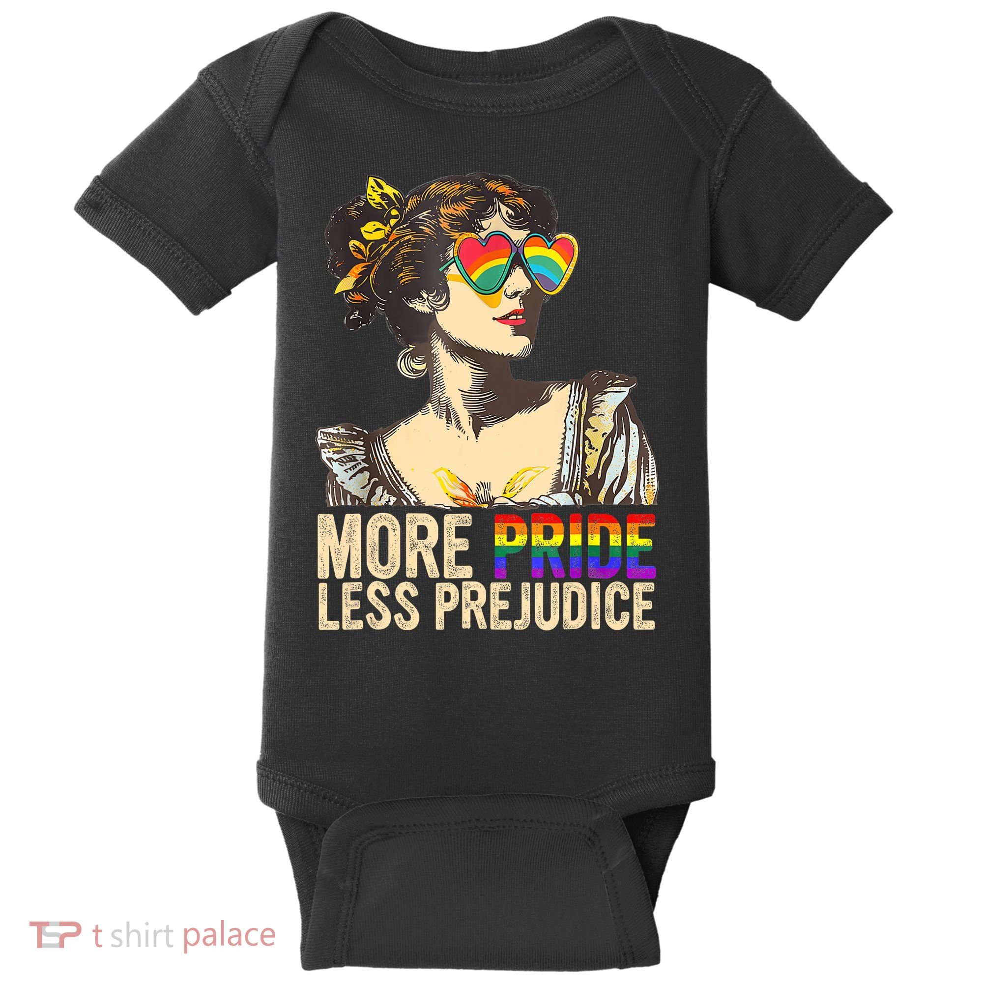 More Pride Less Prejudice Lgbtq Rainbow Baby Bodysuit