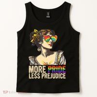 More Pride Less Prejudice Lgbtq Rainbow Tank Top thumb 2