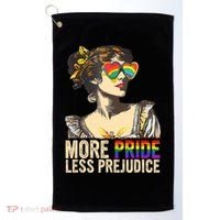 More Pride Less Prejudice Lgbtq Rainbow Golf Towel thumb 0
