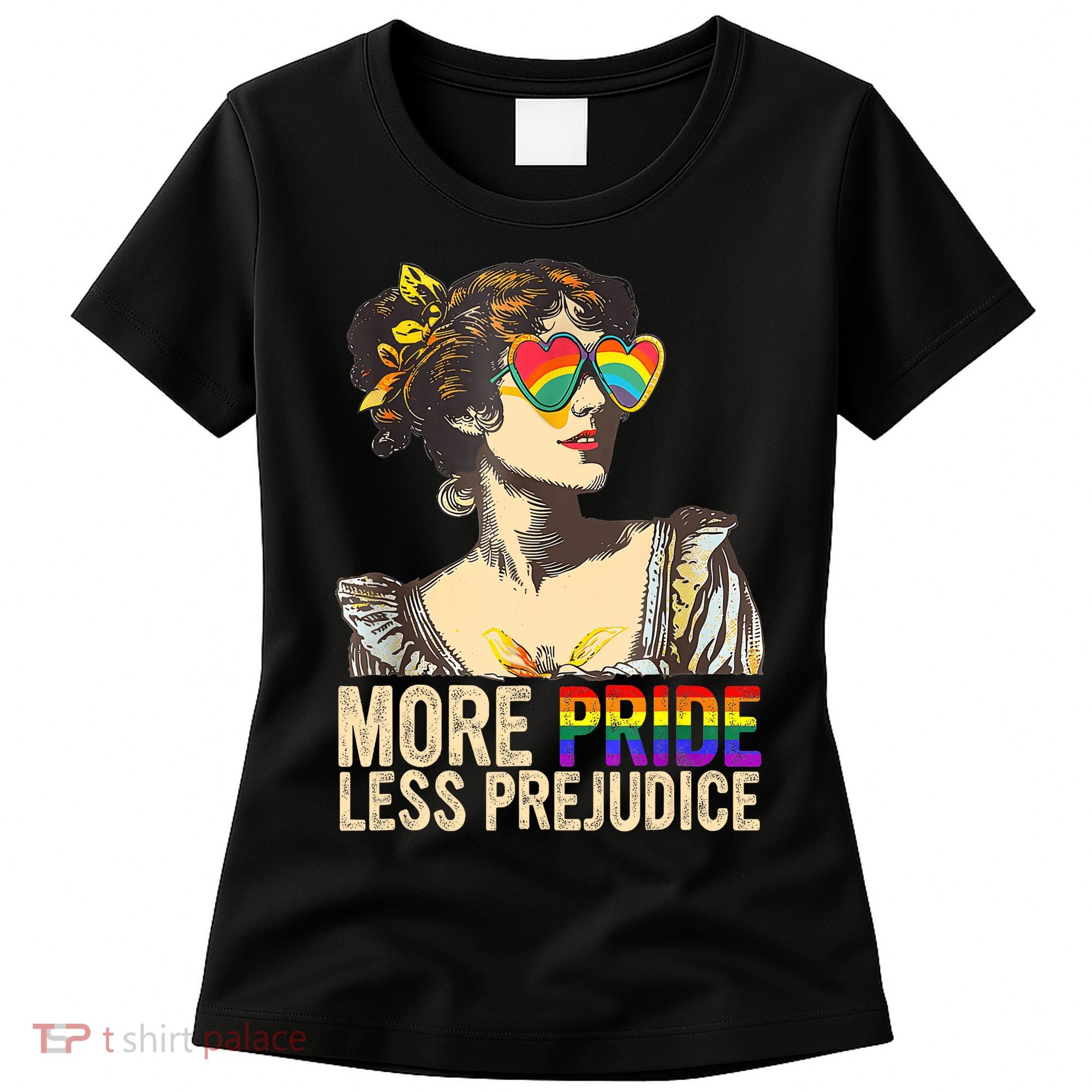 More Pride Less Prejudice Lgbtq Rainbow Women's T-Shirt