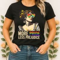 More Pride Less Prejudice Lgbtq Rainbow Women's T-Shirt thumb 2