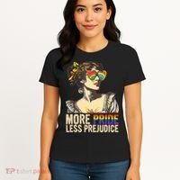 More Pride Less Prejudice Lgbtq Rainbow Women's T-Shirt thumb 4