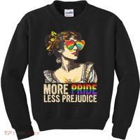 More Pride Less Prejudice Lgbtq Rainbow Kids Sweatshirt thumb 0