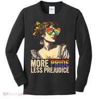 More Pride Less Prejudice Lgbtq Rainbow Kids Long Sleeve Shirt thumb 0