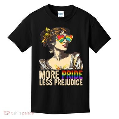 More Pride Less Prejudice Lgbtq Rainbow Kids T-Shirt