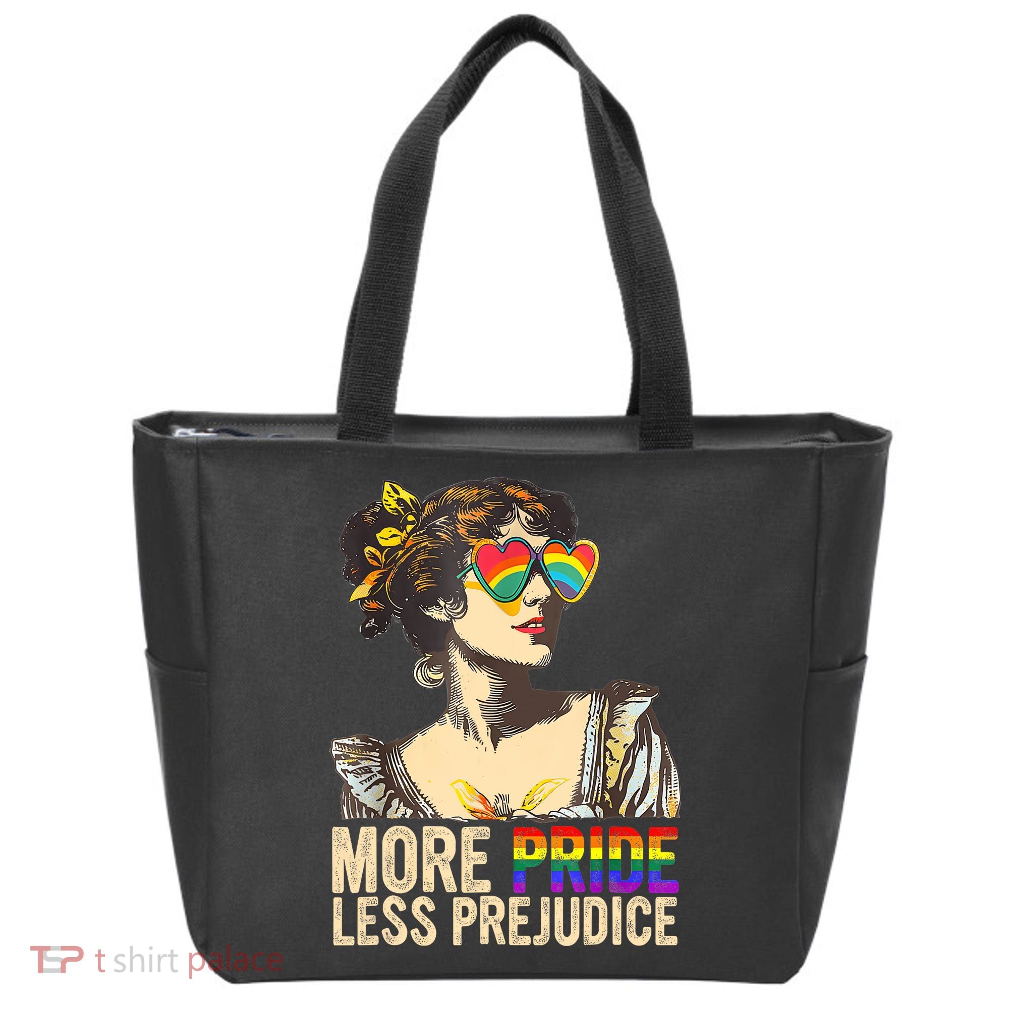 More Pride Less Prejudice Lgbtq Rainbow Tote Bag