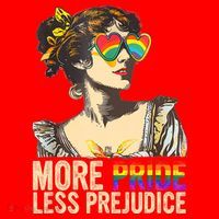 More Pride Less Prejudice Lgbtq Rainbow Santa Hat thumb 1