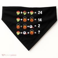 Math Puzzle Lazy DIY Halloween Costume Teacher Student Kids USA-Made Doggie Bandana thumb 0