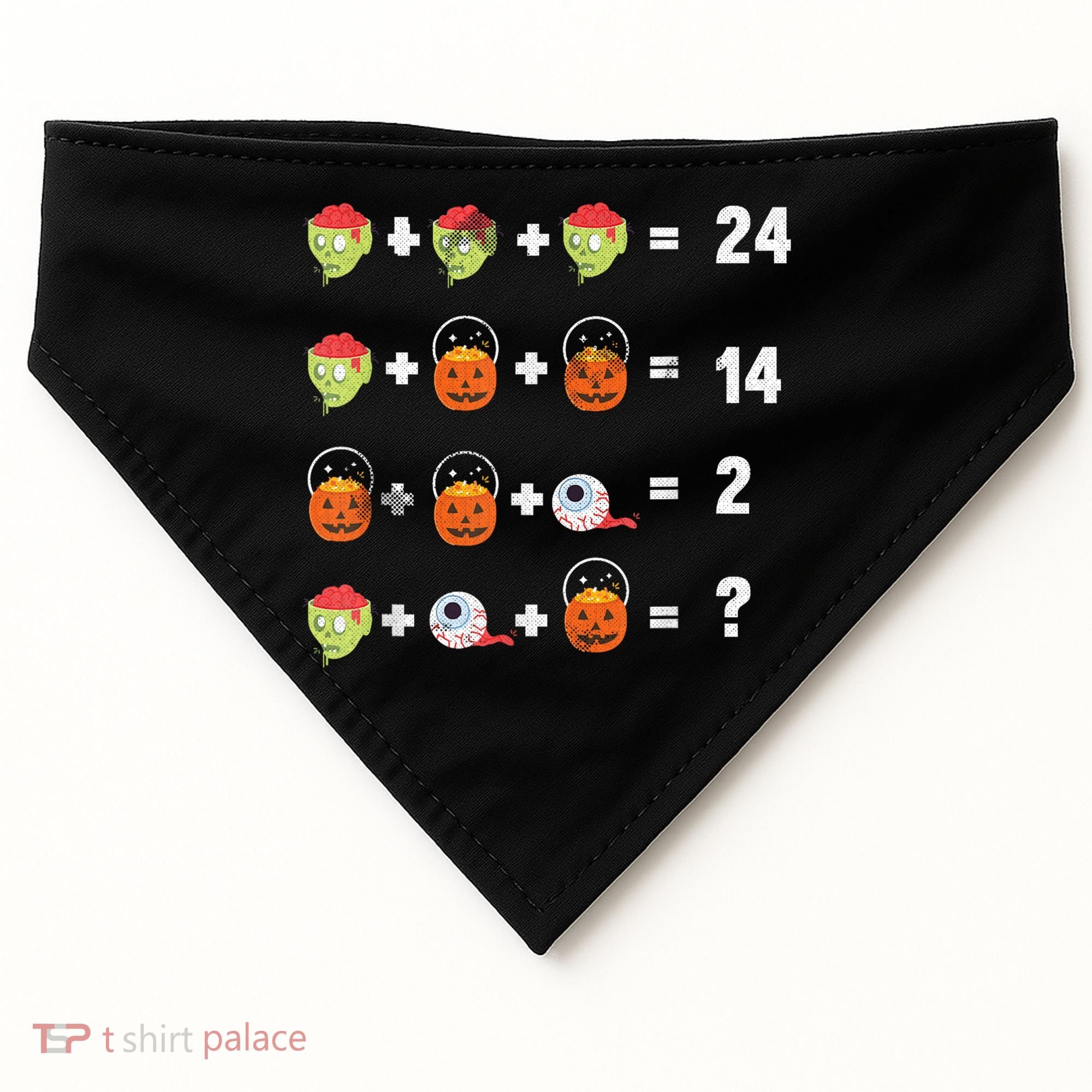 Math Puzzle Lazy DIY Halloween Costume Teacher Student Kids USA-Made Doggie Bandana