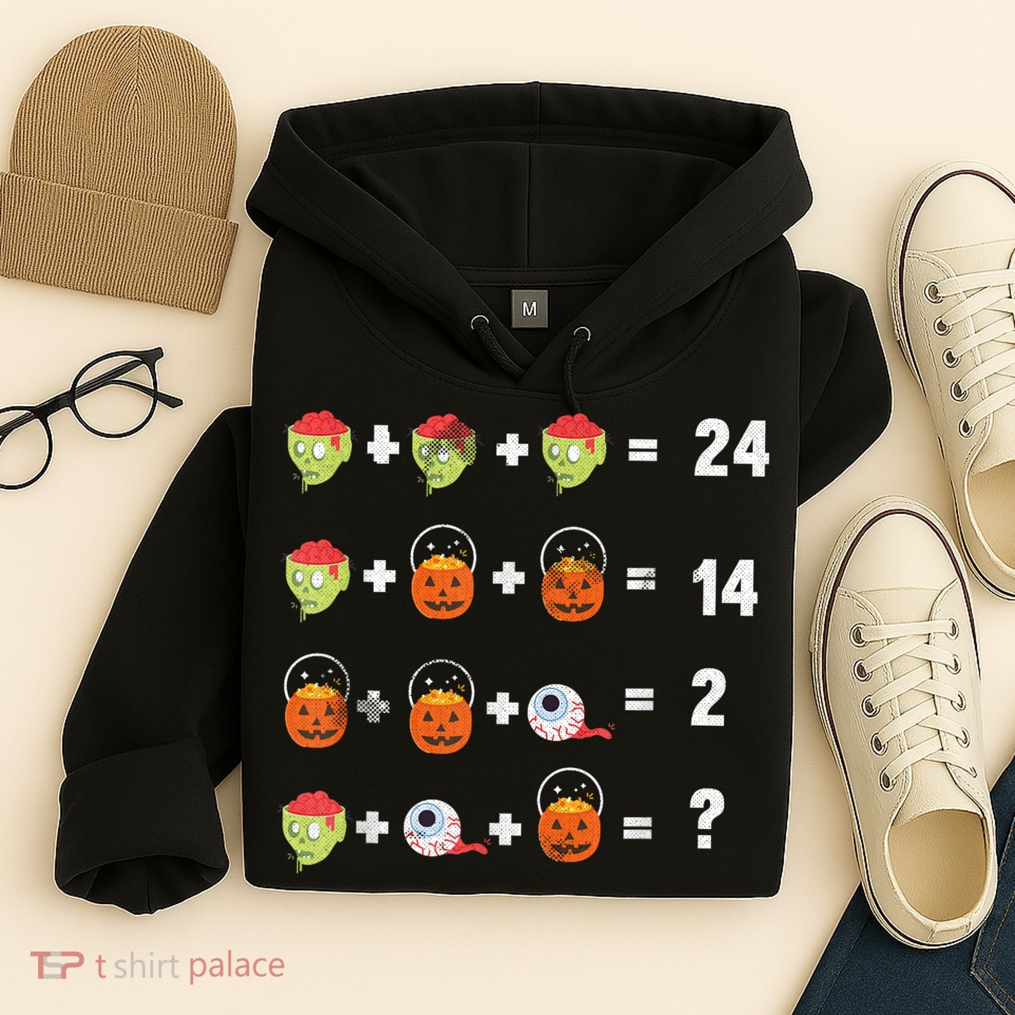 Math Puzzle Lazy DIY Halloween Costume Teacher Student Kids Hoodie