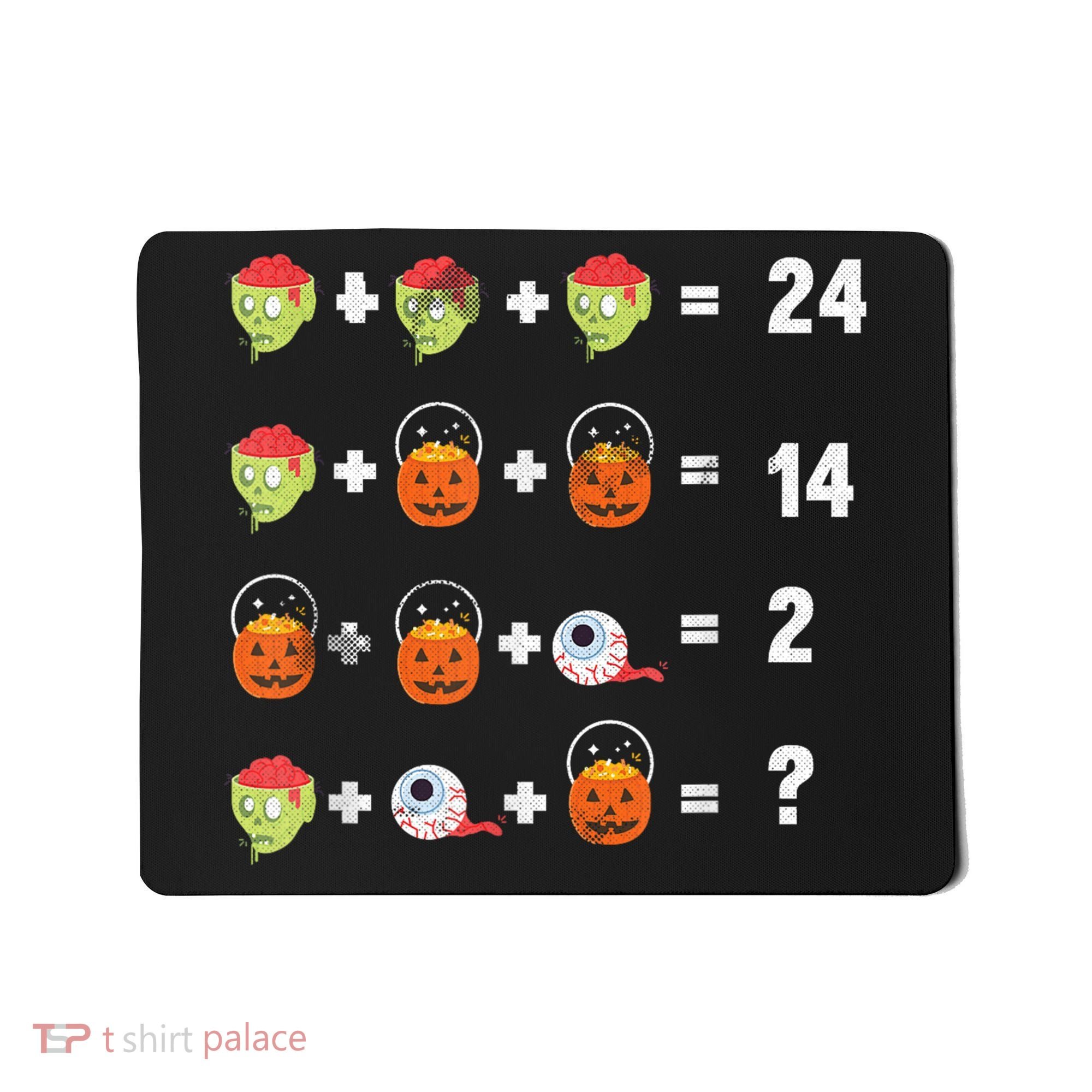 Math Puzzle Lazy DIY Halloween Costume Teacher Student Kids Mousepad