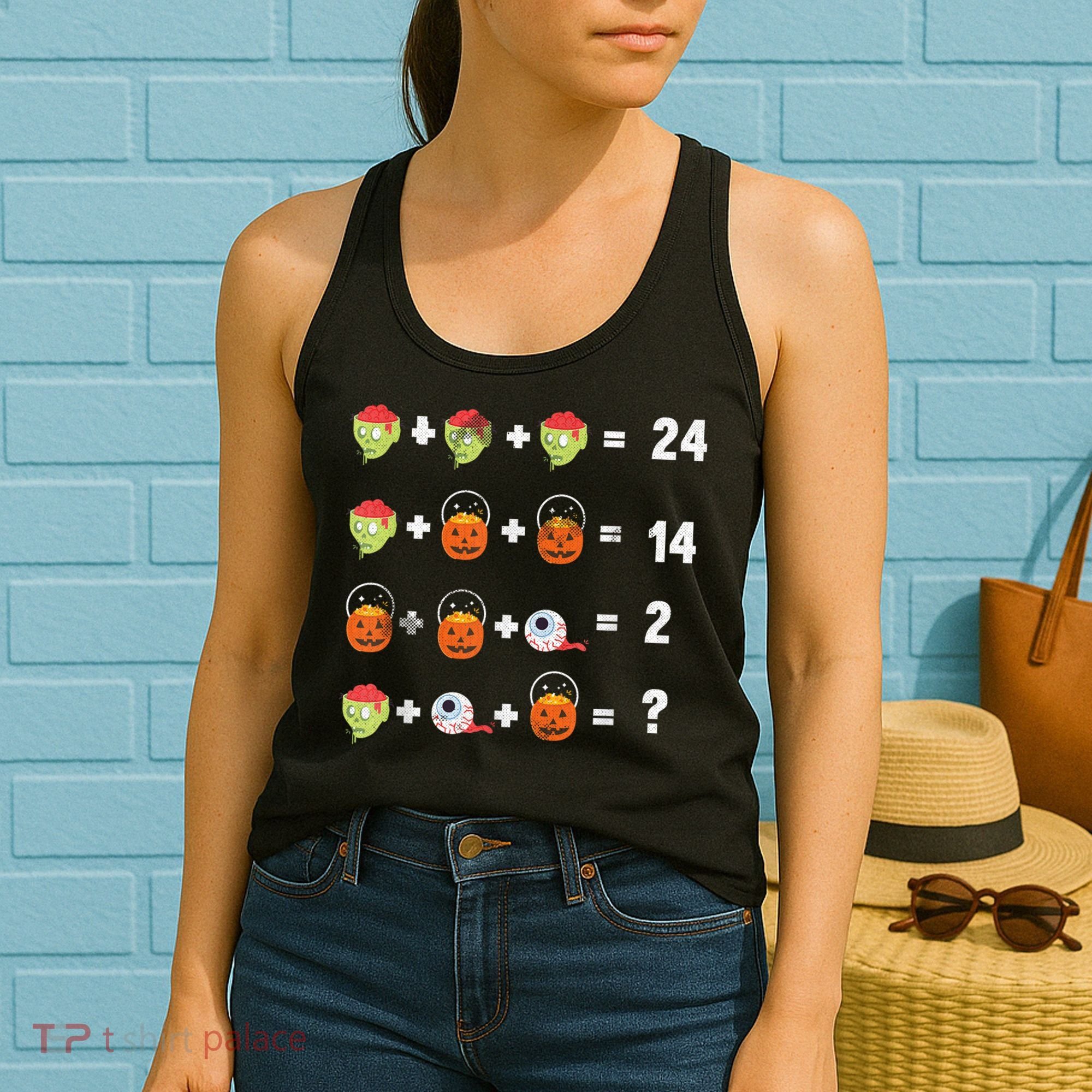 Math Puzzle Lazy DIY Halloween Costume Teacher Student Kids Women's Tank Top