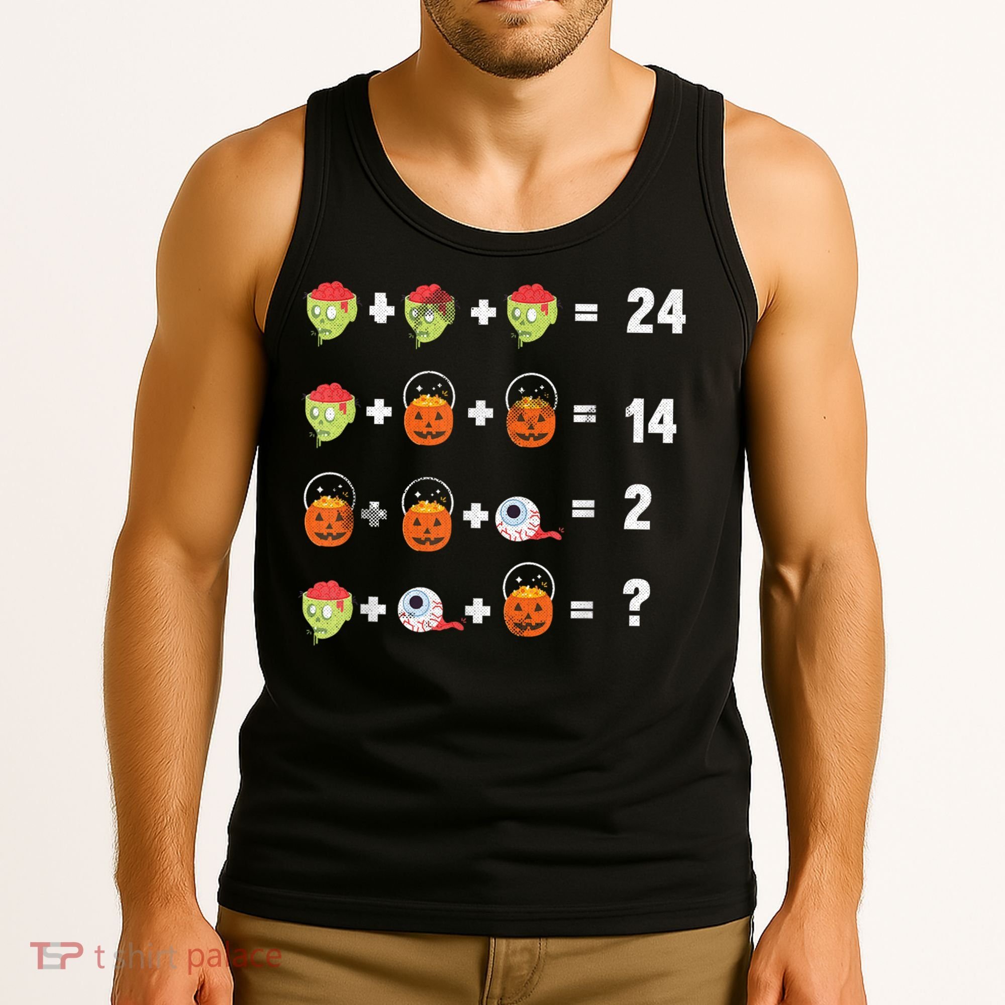 Math Puzzle Lazy DIY Halloween Costume Teacher Student Kids Tank Top