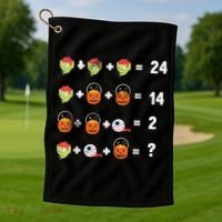 Math Puzzle Lazy DIY Halloween Costume Teacher Student Kids Golf Towel thumb 1
