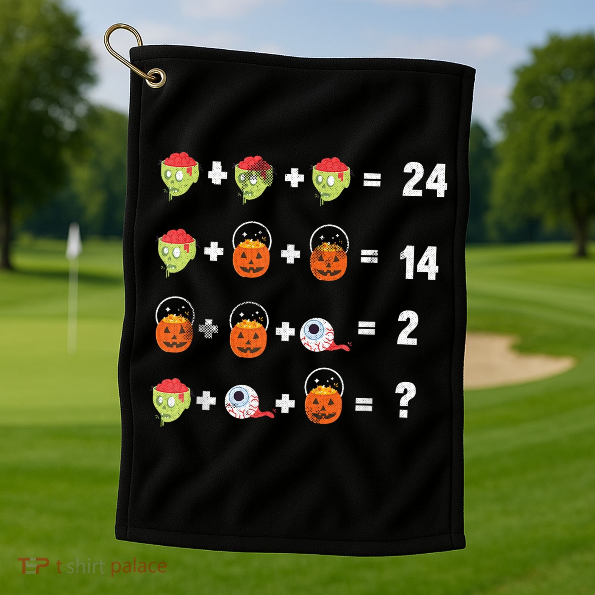 Math Puzzle Lazy DIY Halloween Costume Teacher Student Kids Golf Towel