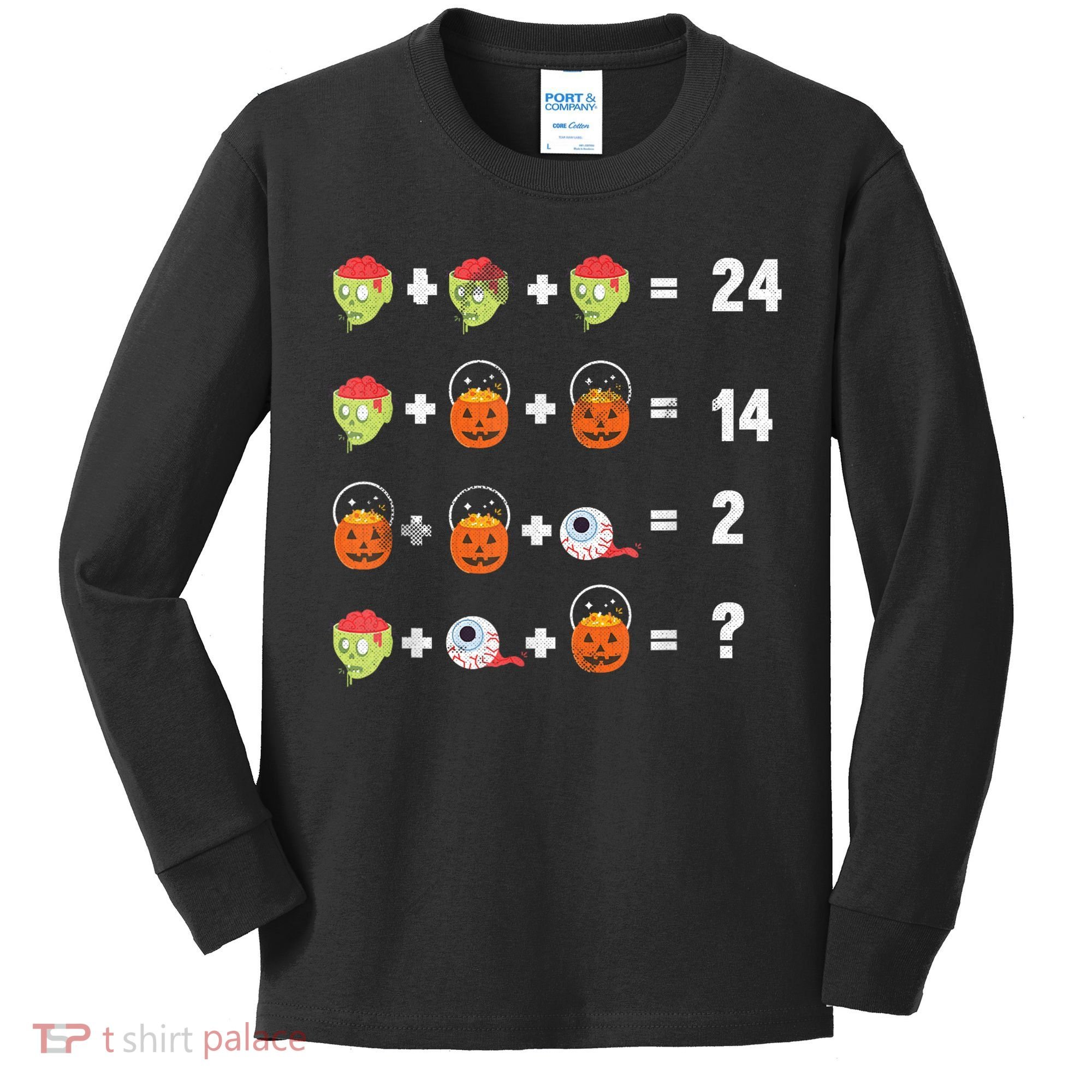 Math Puzzle Lazy DIY Halloween Costume Teacher Student Kids Kids Long Sleeve Shirt