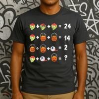 Math Puzzle Lazy DIY Halloween Costume Teacher Student Kids T-Shirt thumb 3