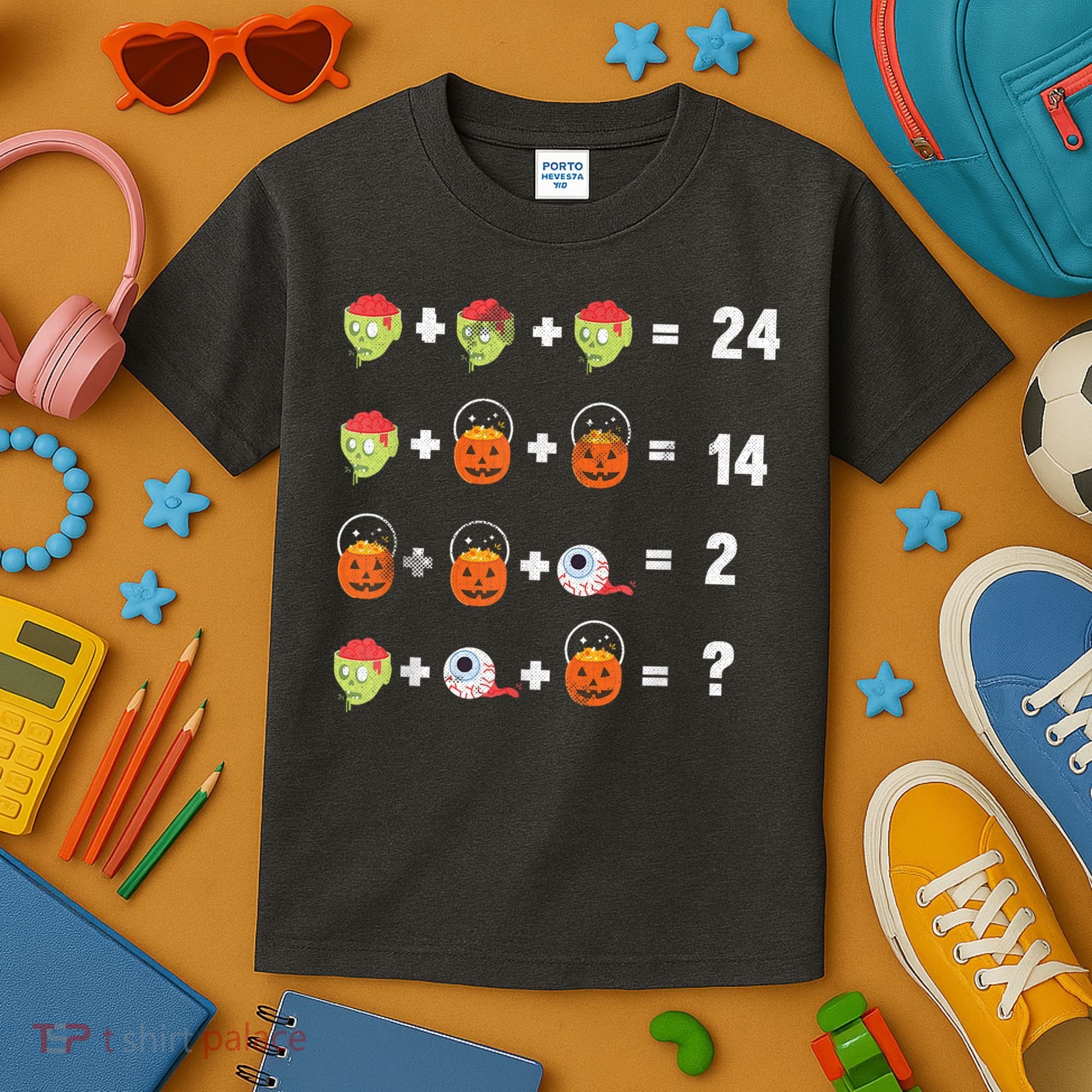Math Puzzle Lazy DIY Halloween Costume Teacher Student Kids Kids T-Shirt