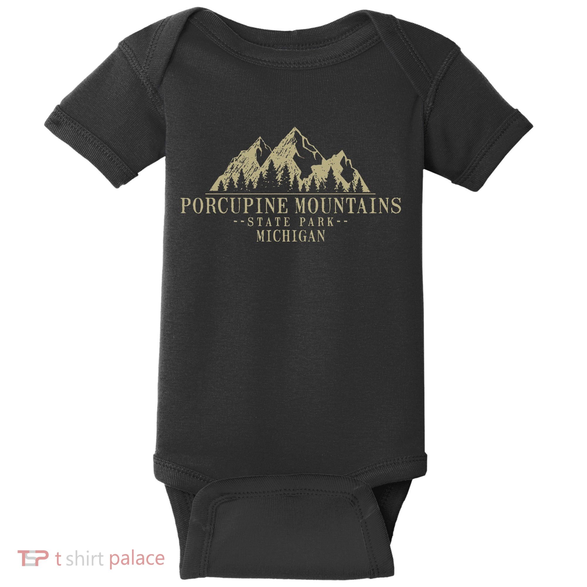 Michigan Porcupine Mountains State Park Baby Bodysuit