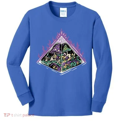 Mushroom Pyramid Kids Long Sleeve Shirt