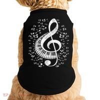 Musician Pianist Music Notes Keyboard Treble Clef Piano Doggie Tank thumb 0