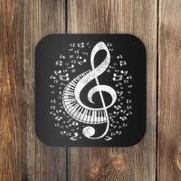 Musician Pianist Music Notes Keyboard Treble Clef Piano Coaster thumb 0