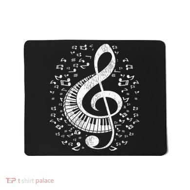 Musician Pianist Music Notes Keyboard Treble Clef Piano Mousepad